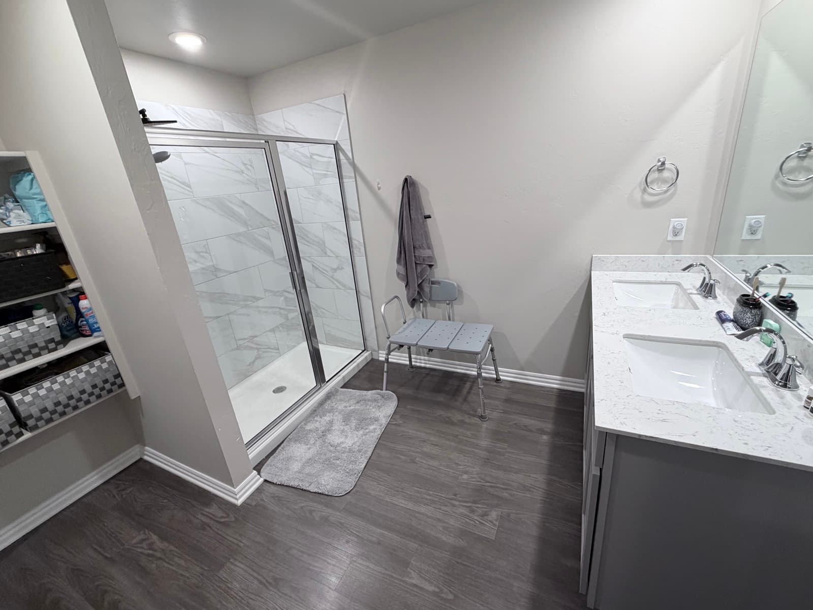 Primary bathroom deep clean — before